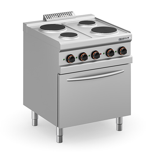 Fogão elétrico com 4 placas redondas (2x Ø145mm + 2x Ø220mm) + forno elétrico Magnus F4EFE M770 Assistência Técnica