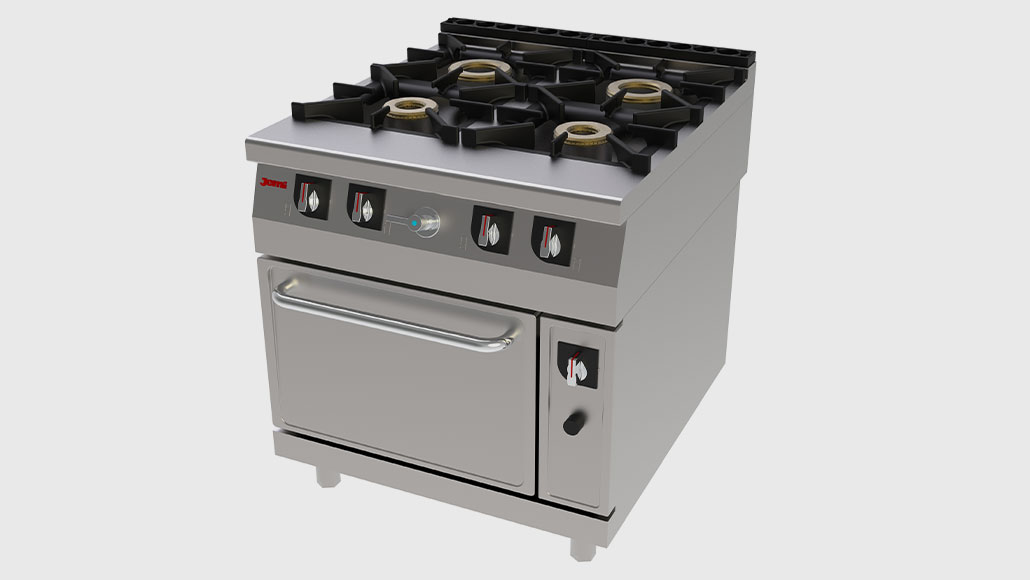 Fogão com Forno a Gás com reservatório de água Jemi 411 Chef