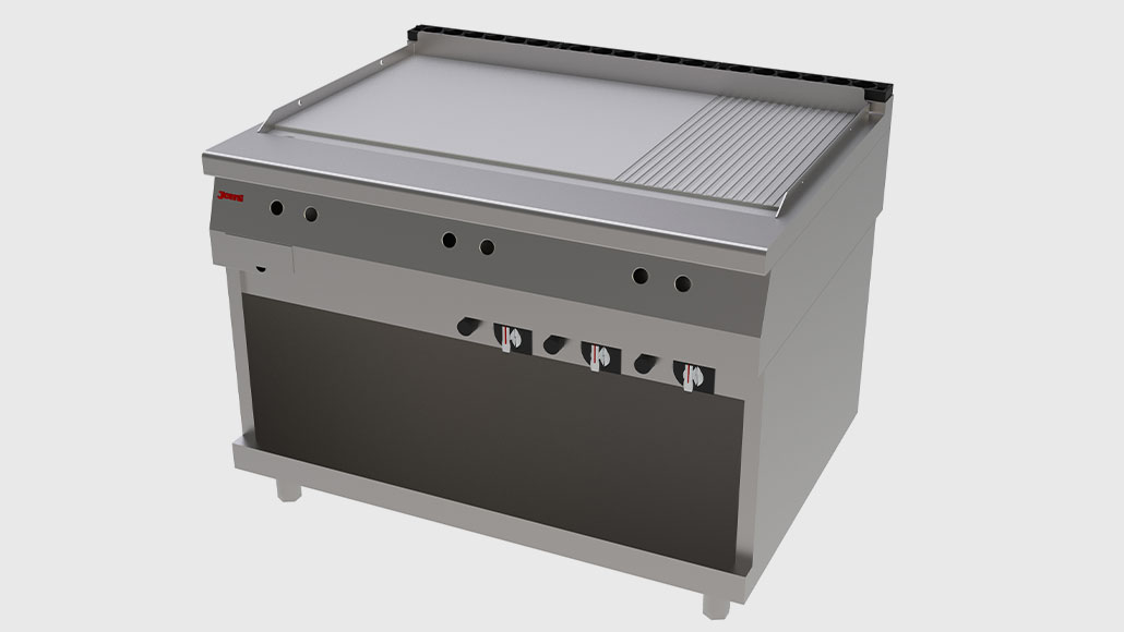 Fry-Top 1/3 Ranhurado com Base a Gás Jemi FRT120 P123 Assistência Técnica