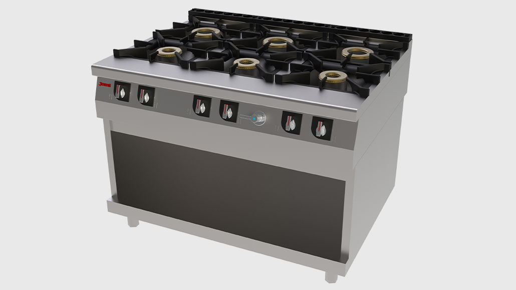 Fogão com Base a Gás com reservatório de água Jemi T601 Chef