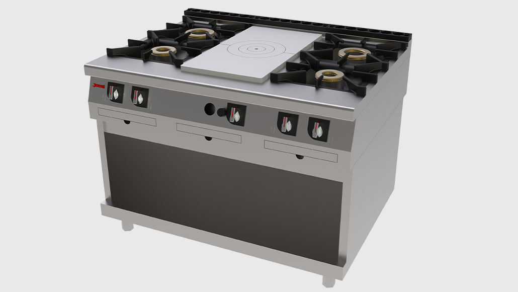 Fogão a Gás e Base com Placa Radiante Jemi TP604 EV Assistência Técnica