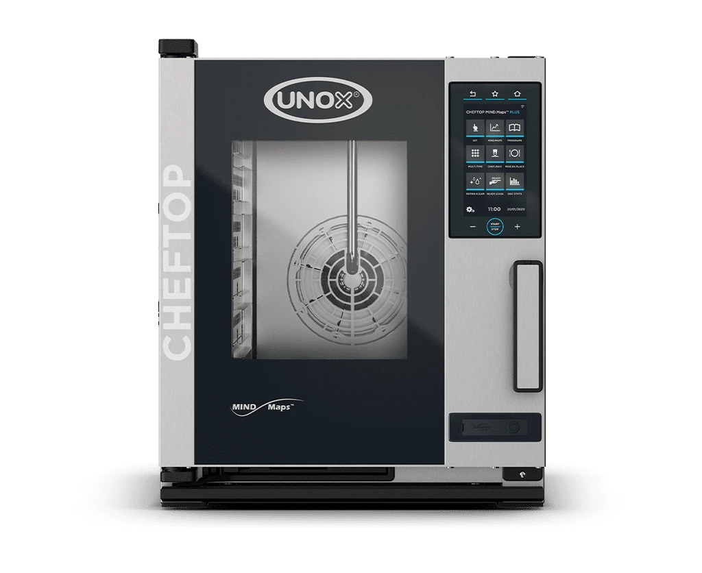Forno Unox Cheftop Mind.Maps Elétrico COMPACT XECC-0513-EPRM 5 GN 1/1 PLUS Assistência Técnica