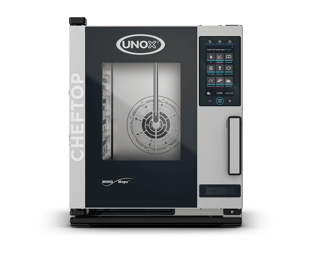 Forno Unox Cheftop Mind.Maps Elétrico COMPACT XECC-0523-EPRM 5 GN 2/3 PLUS Assistência Técnica