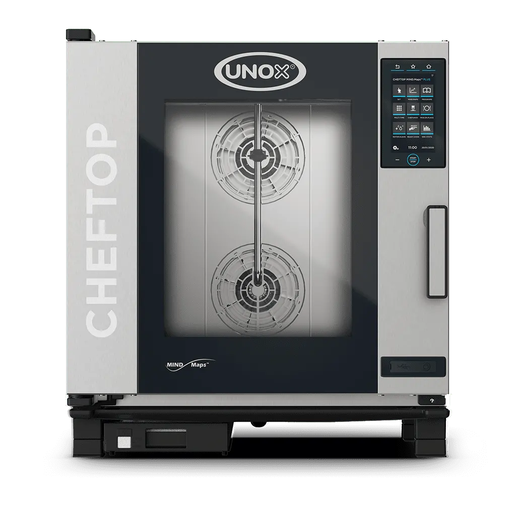 Forno Unox Cheftop Mind.Maps Gás COUNTERTOP XEVC-0711-GPRM 7 GN 1/1 PLUS Assistência Técnica